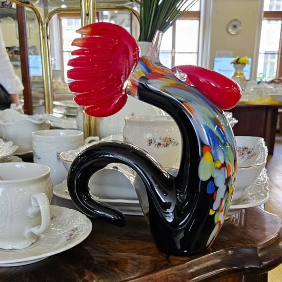 Rooster 20 cm weight, GlasStar Bohemia Glass