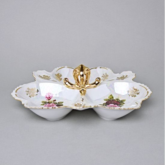 Cabaret 3-piece. Hearts 27 cm, Cecily, QUEENs Crown Porcelain