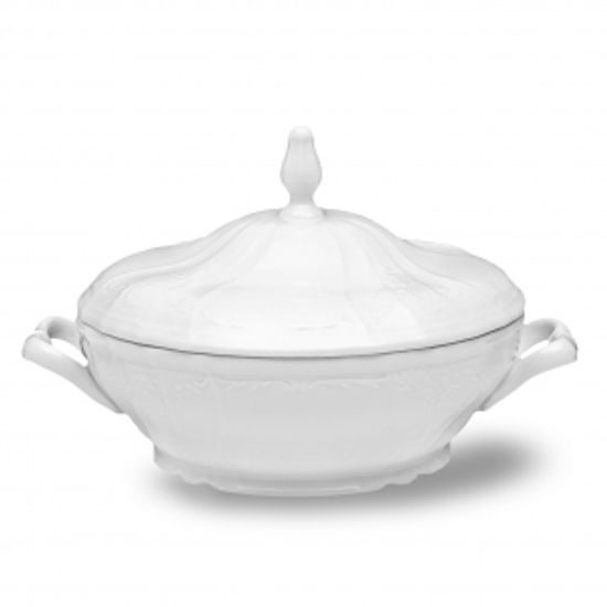 Mísa polévková 1,5 l (zeleninová), Thun 1794, karlovarský porcelán, BERNADOTTE bílá