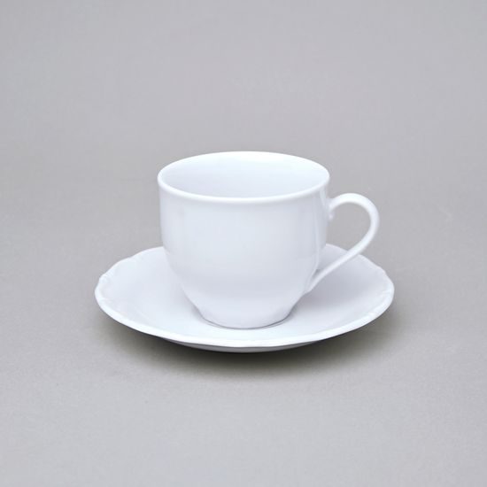 Verona white: Cup 190 ml + saucer 150 mm, G. Benedikt 1882, bottom sign