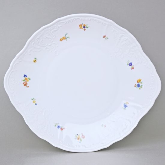 Talíř koláčový s uchy 27 cm, Thun 1794, karlovarský porcelán, BERNADOTTE házenka