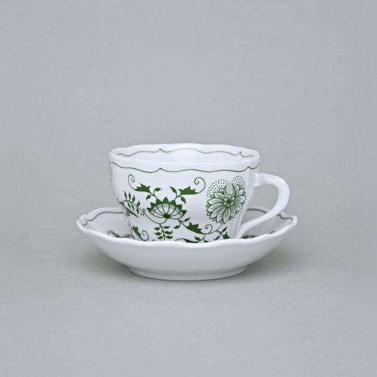 Podšálek B 14 cm, zelený cibulák, Český porcelán a.s.