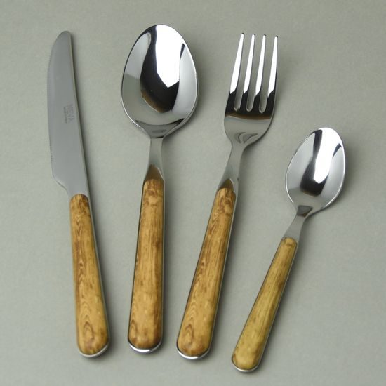 Sada příborů 24 dílná, BISTROT dřevěná textura, NEVA