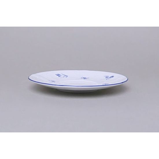 Podšálek 17,5 cm, Thun 1794, karlovarský porcelán, BERNADOTTE kytička