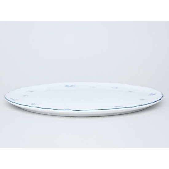 Plate pizza 32 cm, Thun 1794 Carlsbad porcelain, BERNADOTTE blue flower