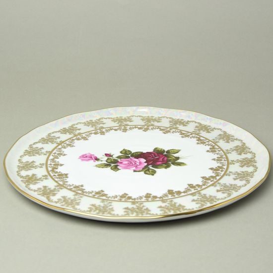 Talíř dortový / koláčový 28 cm, Cecily, porcelán QueensCrown