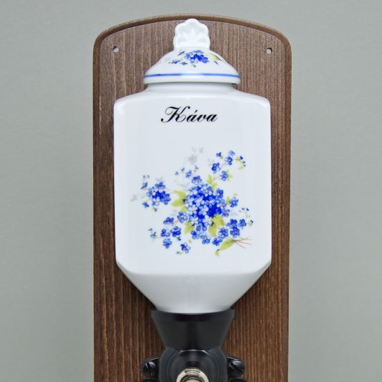 Coffee mill wall 35 cm, Forget-me-not-flower, Cesky porcelain