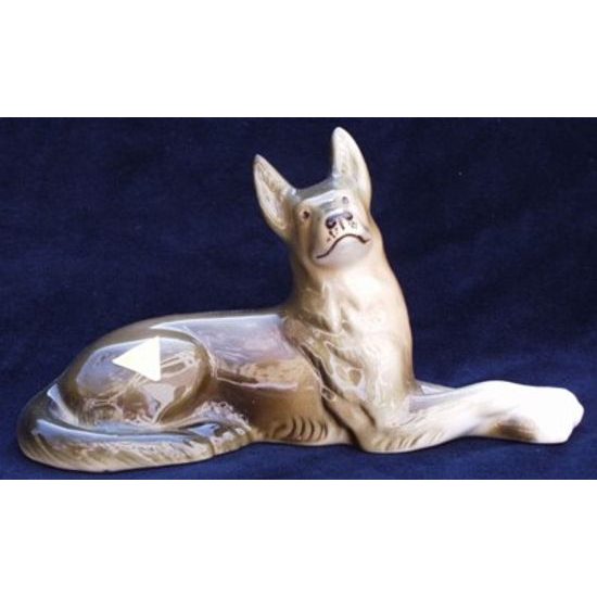 Wolf-dog 17 x 7 x 9 cm, Porcelain Figures Duchcov