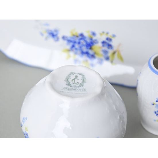 Cruet set 6 pcs., Thun 1794 Carlsbad porcelain, BERNADOTTE Forget-me-not-flower