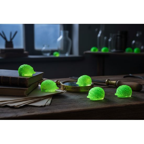 Mini hedgehog (uranium glass), Glassworks Janov