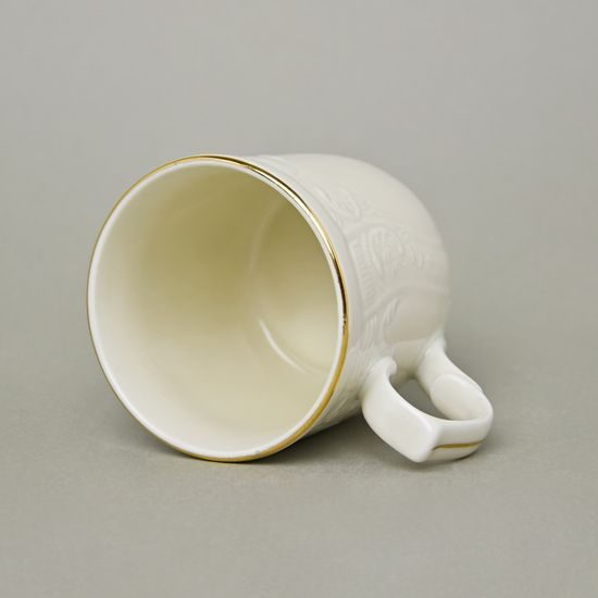 Mug 0,23 l, Thun 1794 Carlsbad porcelain, BERNADOTTE ivory + gold