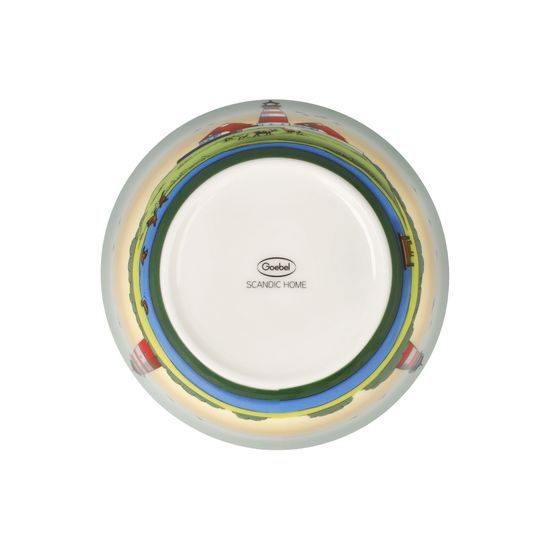 Bowl North Sea Lighthouses 15 / 15 / 7 cm, fine bone china, Scandic home, Goebel