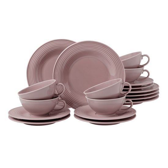 Beat old rose: Tea set 18 pcs., porcelain Seltmann