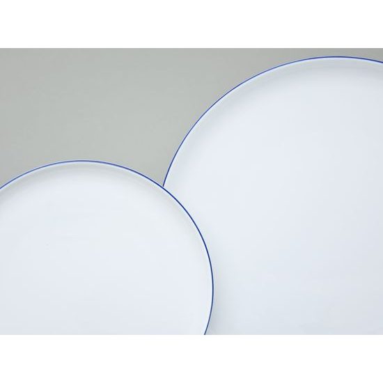 Plate set for 6 persons, Thun 1794 Carlsbad porcelain, TOM blue