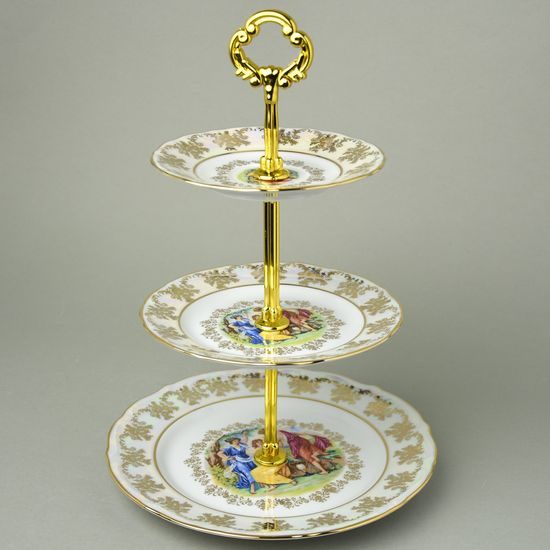 Compartment dish 3 pcs., The Three Graces + gold, Marie Tereza