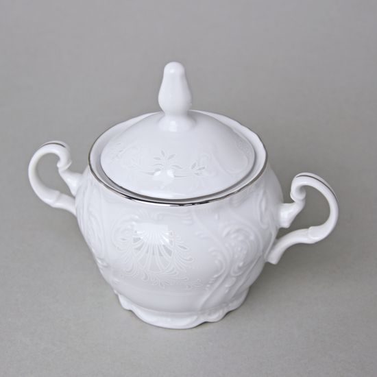 Sugar bowl 300 ml, Thun 1794 Carlsbad porcelain, BERNADOTTE frost