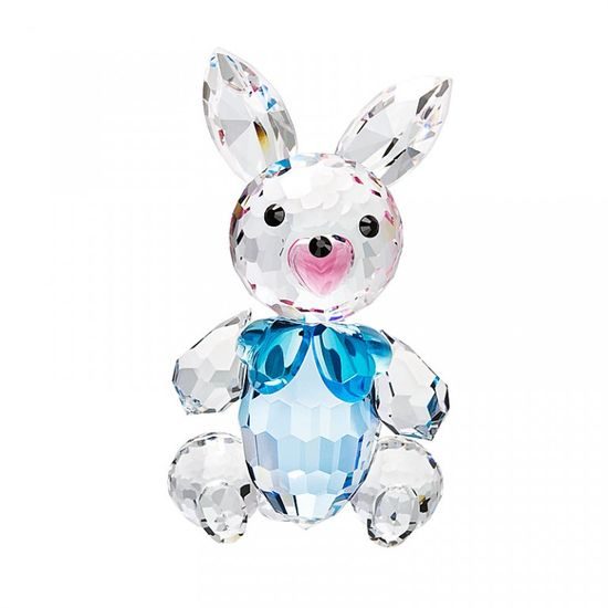 Hare with bow (agua) 40 x 23 mm, Crystal Gifts and Decoration PRECIOSA