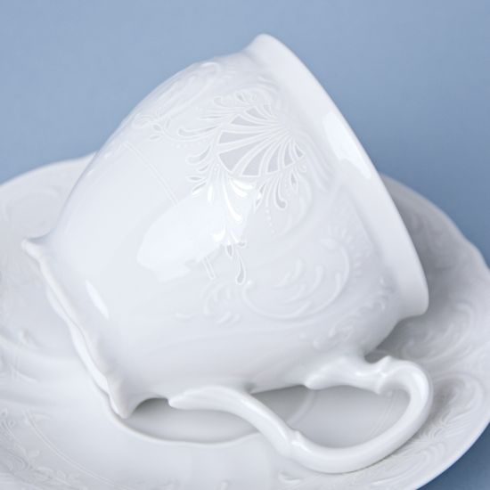 Frost no line: Coffee cup plus saucer 220 ml / 16 cm, Thun 1794 Carlsbad porcelain, BERNADOTTE