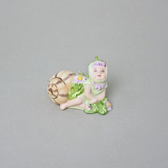 Sedmikráska (Šnečí lidičky) 4,3 x 7,8 x 6,5 cm, Saxe, Porcelánové figurky Duchcov