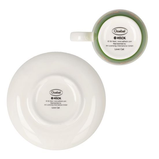 Espresso šálek a podšálek Love Cat 100 ml, jemný kostní porcelán, Ed Heck, Goebel