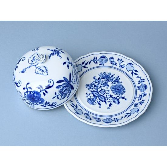 Cheese jar round - complet, Original Blue Onion Pattern