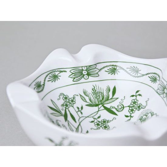 Ashtray 12,5 cm, Green Onion Pattern, Cesky porcelan a.s.
