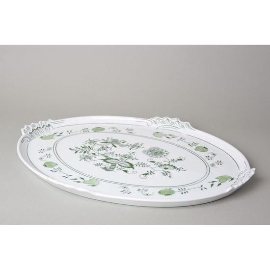 Podnos oválný 42 x 30 cm, zelený cibulák, Český porcelán a.s.