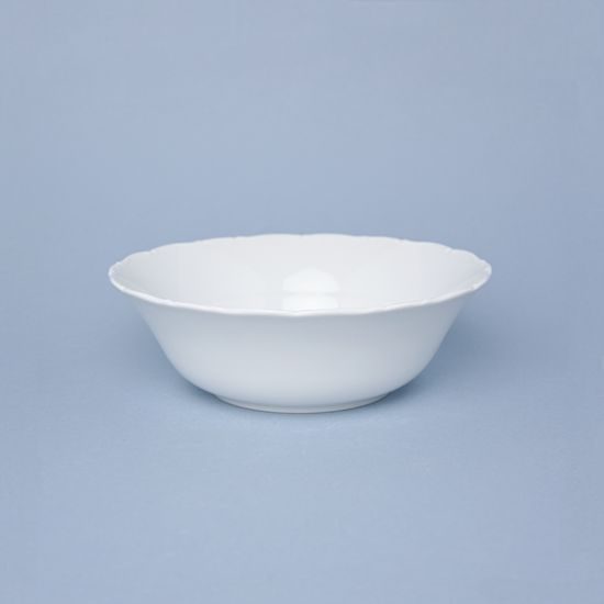 Bowl 19 cm 550 ml, Ophelia white with bottom sign, Thun 1794