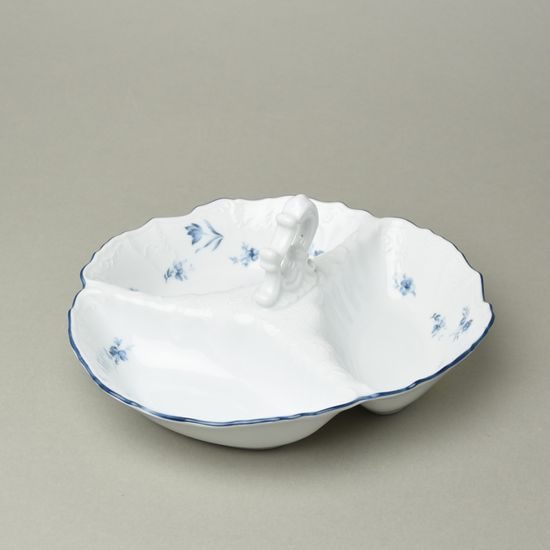 Cabaret 23 cm with handle, Thun 1794, karlovarský porcelán, BERNADOTTE blue flower