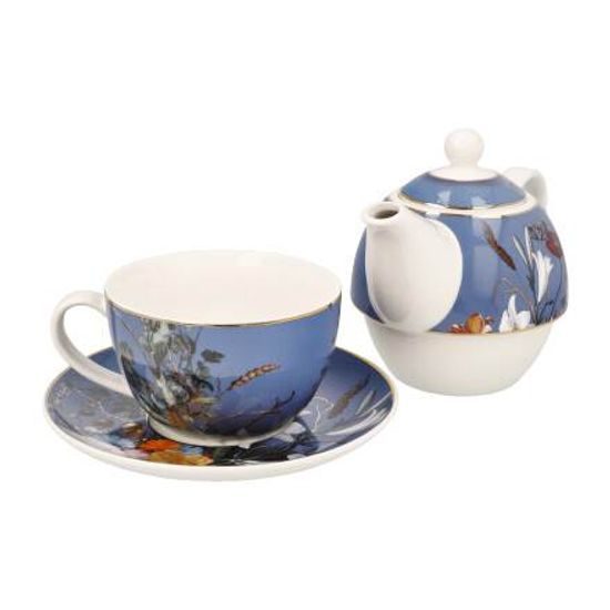Čajová sada pro jednoho, Letní kytice, nový kostní porcelán, J. de Heem, Goebel