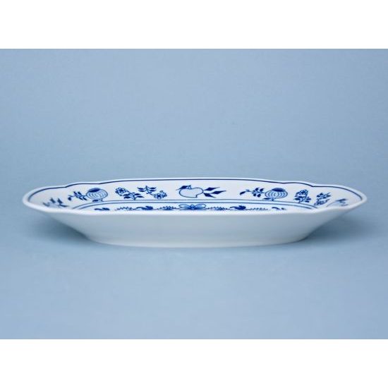 Flat oval dish 24 cm, Original Blue Onion Pattern