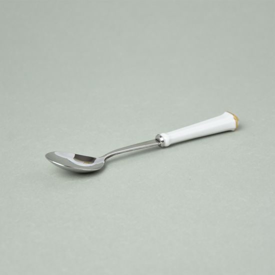 Coffee spoon 13,8 cm, Empir white + gold, Rose china Chodov