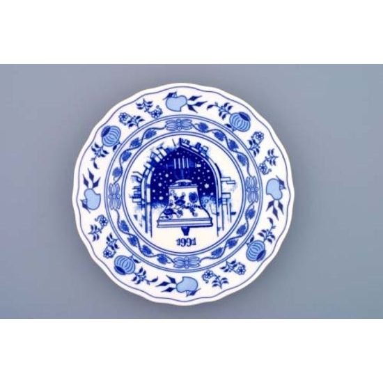 Annual plate 1991 19 cm, Original Blue Onion Pattern