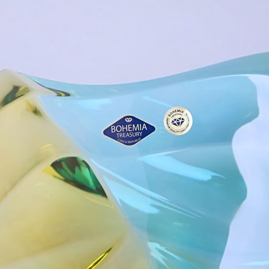 Křišťálová mísa FLAMENCO Lemon 29,5 cm, Bohemia Treasury
