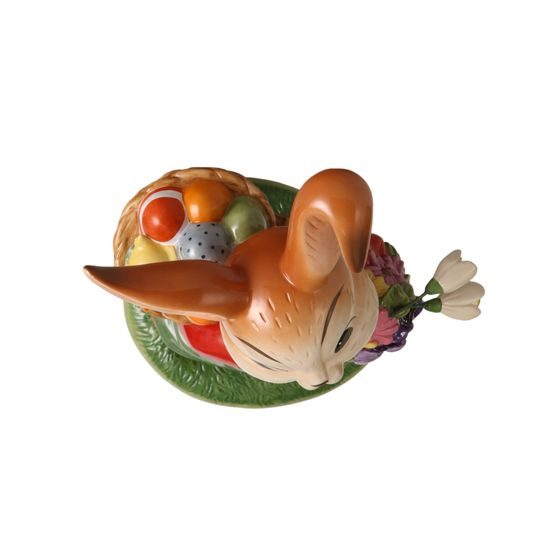 Rabbit figurine Happy Easter Time 27 / 18.5 / 38cm, stoneware, Goebel