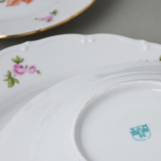 Plate set for 6 pers., Ofelie meissen rose, Stará Role Moritz Zdekauer