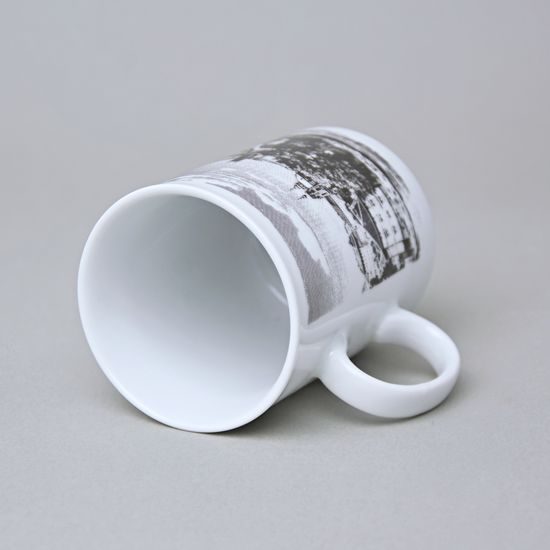 Hrnek / hrneček Boby 160 ml s motivem Karlova mostu a Pražského hradu, Prince porcelain 1925
