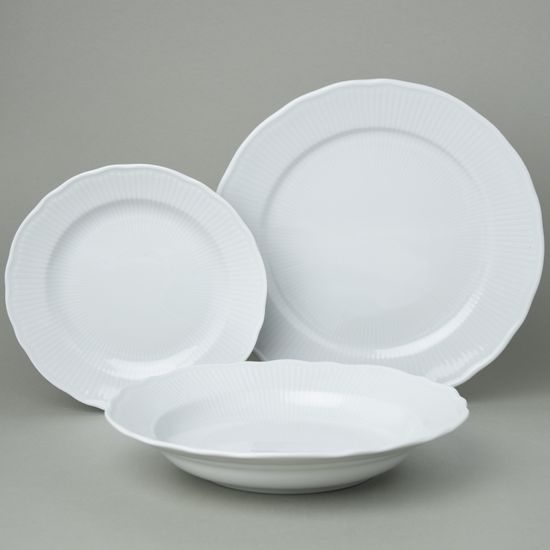 Plate set for 6 pers., Praha white, Cesky porcelan a.s.