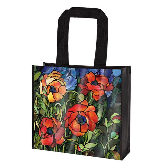 Shopping bag Louis Tiffany - Oriental poppy, 37 / 12 / 33,5 cm, Synthetic fibers, L. C. Tiffany, Goebel