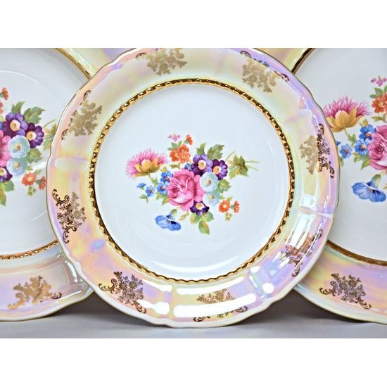 656: Plate set for 6 persons, Sonata, flowers, Leander 1907