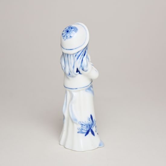 Girl, porcelain figurine 9,5 cm, Original Blue Onion Pattern