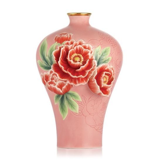 Váza Poklad - Pivoňka 33,5 cm, porcelán, porcelán FRANZ