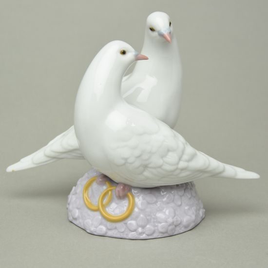 Anniversary doves 19 x 15 cm, NAO porcelain