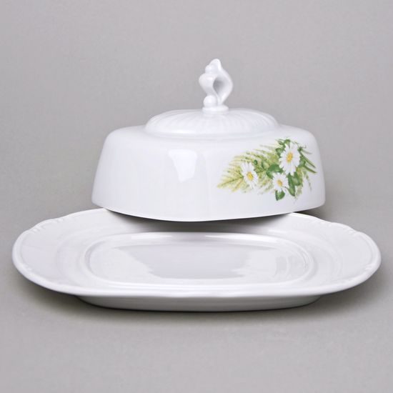 Butter dish for 250 g butter, Thun 1794, karlovarský porcelán, CONSTANCE 80262 Daisy
