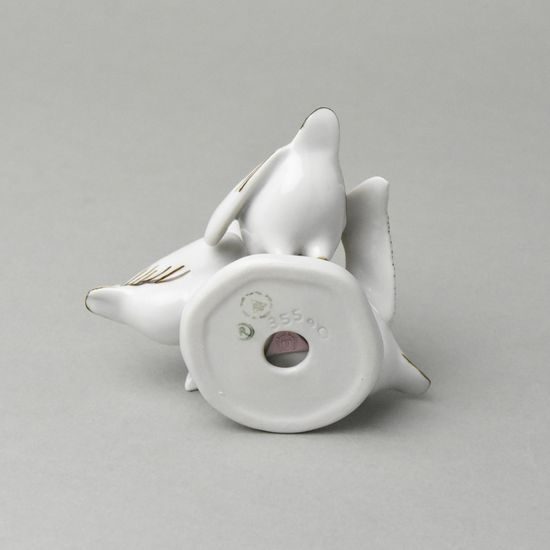 Tři husy na podstavci 9 x 10,5 x 10 cm, luxor, Porcelánové figurky Duchcov