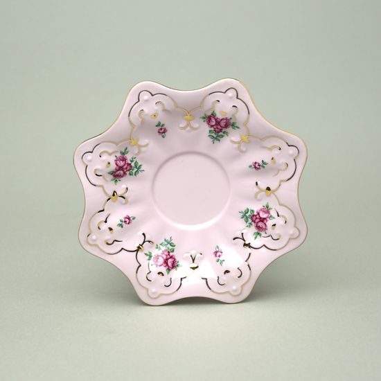Cup140 ml + saucer 160 mm Klára, decor no 417, Rose China Chodov