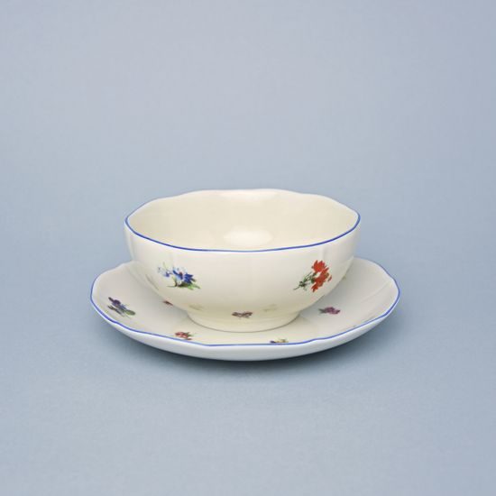 Cup 270 ml soup plus saucer 167 mm, Hazenka ivory, Cesky porcelan a.s.