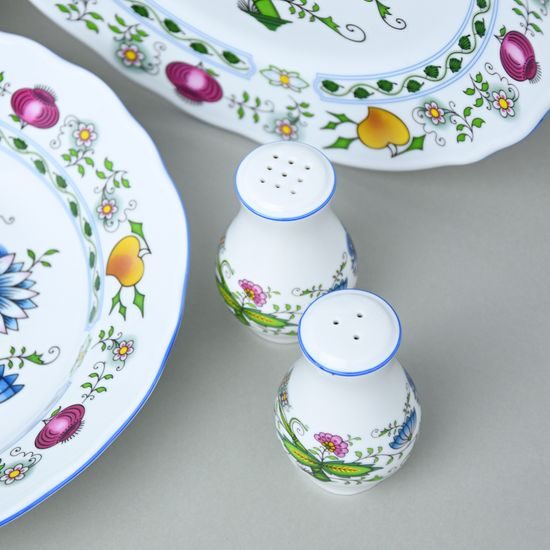 Plate set for 6 persons, COLOURED ONION PATTERN