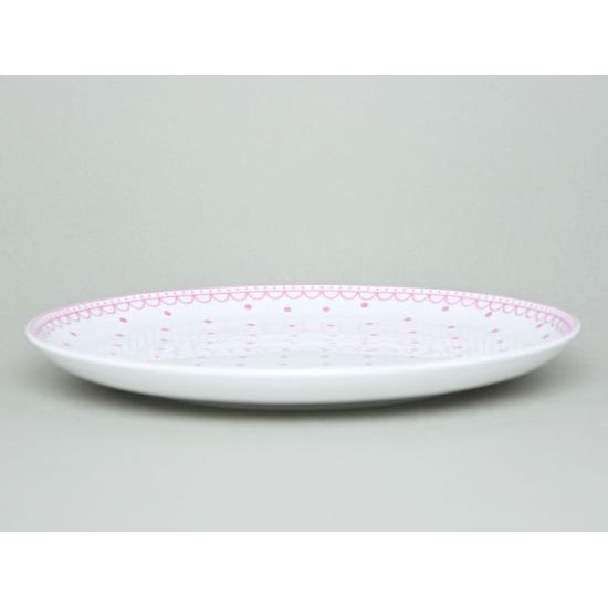 Tom 30357b0 pink: Plate dining 26 cm, Tom 30357a0, karlovarský porcelán