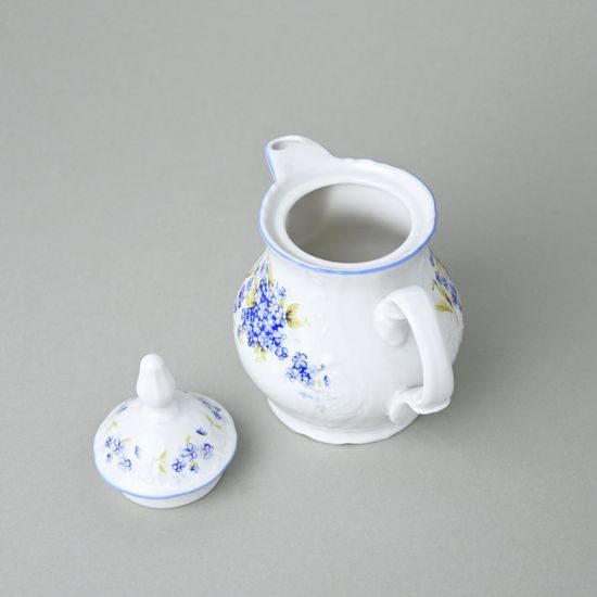 Pot small 0,35 l, Thun 1794 Carlsbad porcelain, BERNADOTTE Forget-me-not-flower